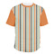 Orange & Blue Stripes Men's Crew Neck T Shirt Medium - Main