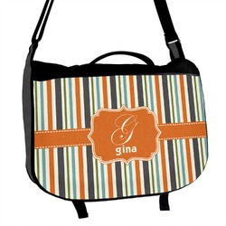 Orange & Blue Stripes Messenger Bag (Personalized)