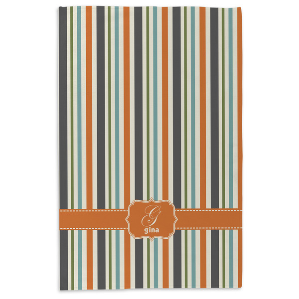 Orange & Blue Stripes Microfiber Dish Towel - APPROVAL