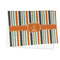 Orange & Blue Stripes Microfiber Dish Towel - FOLDED HALF