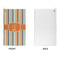 Orange & Blue Stripes Microfiber Golf Towels - APPROVAL