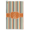 Orange & Blue Stripes Microfiber Golf Towels - FRONT
