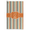 Orange & Blue Stripes Microfiber Golf Towel - Large (Personalized)