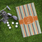 Orange & Blue Stripes Microfiber Golf Towels - LIFESTYLE
