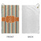 Orange & Blue Stripes Microfiber Golf Towels - Small - APPROVAL