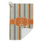 Orange & Blue Stripes Microfiber Golf Towels Small - FRONT FOLDED