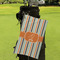 Orange & Blue Stripes Microfiber Golf Towels - Small - LIFESTYLE