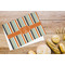 Orange & Blue Stripes Microfiber Kitchen Towel - LIFESTYLE