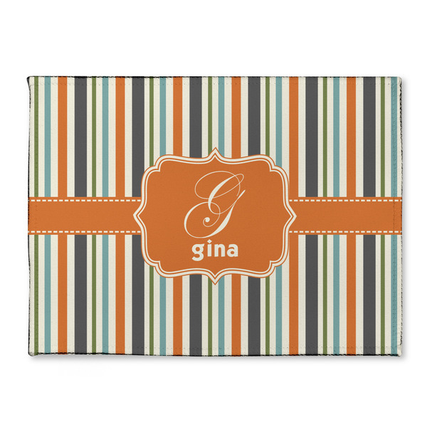 Custom Orange & Blue Stripes Microfiber Screen Cleaner (Personalized)