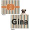 Orange & Blue Stripes Microfleece Dog Blanket - Regular - Front & Back