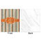 Orange & Blue Stripes Minky Blanket - 50"x60" - Single Sided - Front & Back