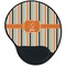 Orange & Blue Stripes Mouse Pad with Wrist Support - Main