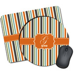 Orange & Blue Stripes Mouse Pad (Personalized)