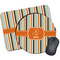 Orange & Blue Stripes Mouse Pad (Personalized)