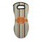 Orange & Blue Stripes Neoprene Oven Mitt w/ Name and Initial