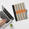 Orange & Blue Stripes Notebook Padfolio - LIFESTYLE (large)