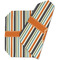 Orange & Blue Stripes Octagon Placemat - Double Print (folded)
