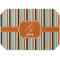 Orange & Blue Stripes Octagon Placemat - Single front