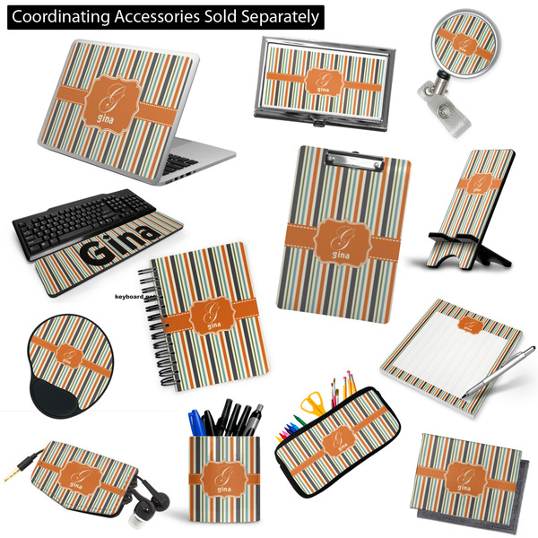 Orange & Blue Stripes Office & Desk Accessories