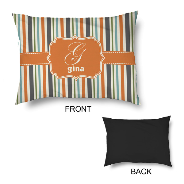 Orange & Blue Stripes Outdoor Dog Beds - Medium - APPROVAL