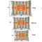 Orange & Blue Stripes Outdoor Dog Beds - SIZE CHART