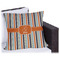 Orange & Blue Stripes Outdoor Pillow - 18" (Personalized)