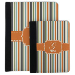 Orange & Blue Stripes Padfolio Clipboard (Personalized)