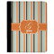 Orange & Blue Stripes Padfolio Clipboards - Large - FRONT