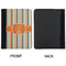 Orange & Blue Stripes Padfolio Clipboards - Small - APPROVAL