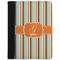 Orange & Blue Stripes Padfolio Clipboards - Small - FRONT