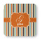 Orange & Blue Stripes Paper Coasters - Approval