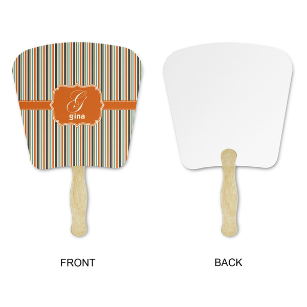 Orange & Blue Stripes Paper Fans - Approval