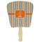 Orange & Blue Stripes Paper Fan (Personalized)
