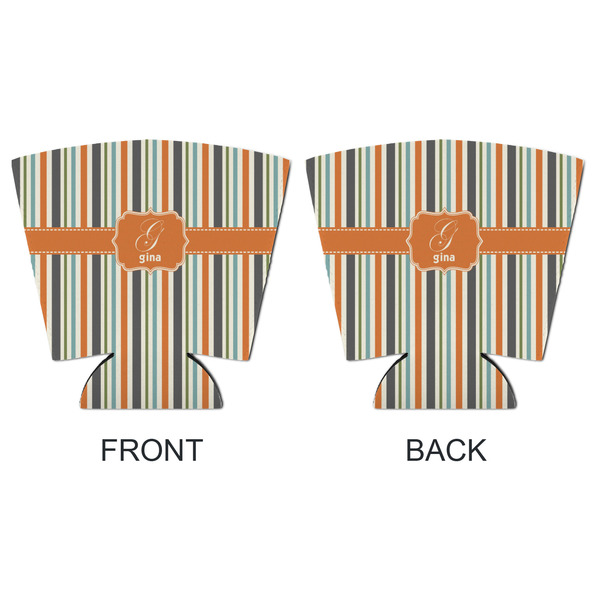 Orange & Blue Stripes Party Cup Sleeves - with bottom - APPROVAL