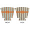 Orange & Blue Stripes Party Cup Sleeves - with bottom - APPROVAL