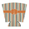 Orange & Blue Stripes Party Cup Sleeves - with bottom - FRONT
