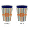 Orange & Blue Stripes Party Cup Sleeves - without bottom - Approval