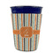 Orange & Blue Stripes Party Cup Sleeves - without bottom - FRONT (on cup)