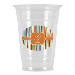 Orange & Blue Stripes Party Cups - 16oz (Personalized)