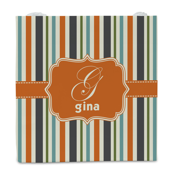 Orange & Blue Stripes Party Favor Gift Bag - Gloss - Front