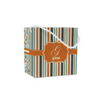 Orange & Blue Stripes Party Favor Gift Bags (Personalized)