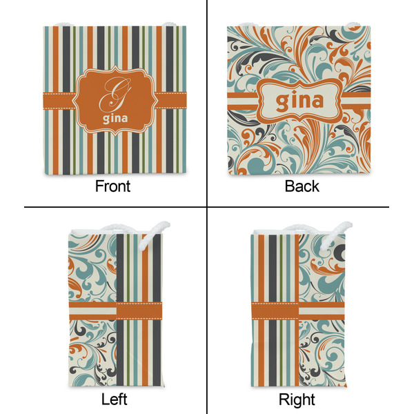 Orange & Blue Stripes Party Favor Gift Bag - Matte - Approval