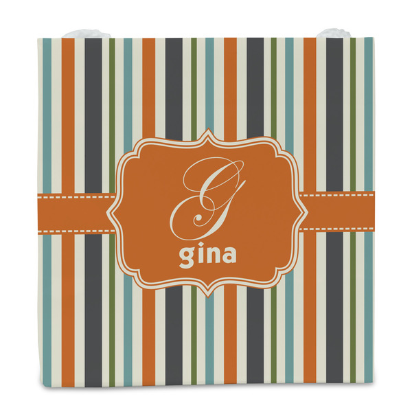 Orange & Blue Stripes Party Favor Gift Bag - Matte - Front