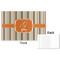 Orange & Blue Stripes Disposable Paper Placemat - Front & Back