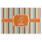 Orange & Blue Stripes Disposable Paper Placemats (Personalized)