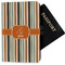 Orange & Blue Stripes Passport Holder - Fabric (Personalized)