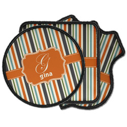 Orange & Blue Stripes Iron on Patches (Personalized)