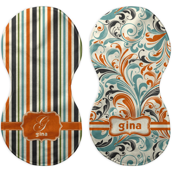 Orange & Blue Stripes Peanut Shaped Burps - Approval