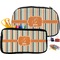 Orange & Blue Stripes Pencil / School Supplies Bags Small and Medium