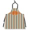 Orange & Blue Stripes Apron Without Pockets w/ Name and Initial
